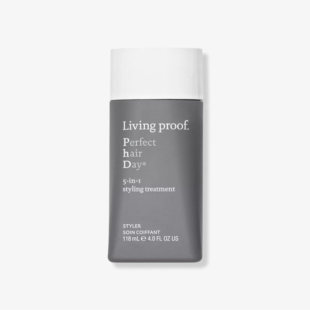 Living Proof Hair Day Styling Treatment in Gray and White
